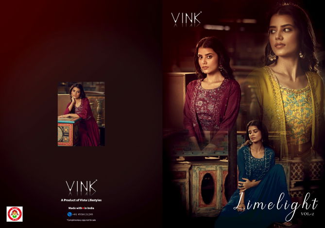 Limelight 2 By Vink 1727 To 1730 Party Wear Indo Western Lehenga Suppliers in India